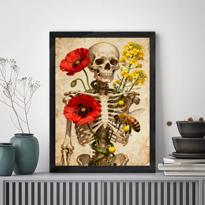 Black Framed Vintage Death is not the end, but the beginning of a new life Wall Art Retro Style Framed Prints