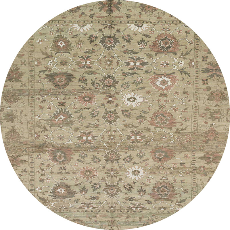 Tapis abstrait moderne 1717, Rond 5 pi