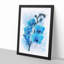 Beautiful Blue Orchids in Abstract - Picture Frame Painting Print on MDF-55685821-55685822