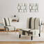 Fauteuil de chambre rembourré en velours de style minimaliste noir et blanc I