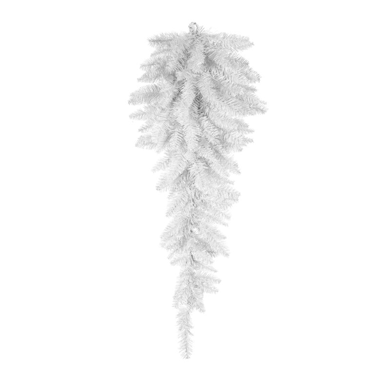 Faux Fir Swag, White
