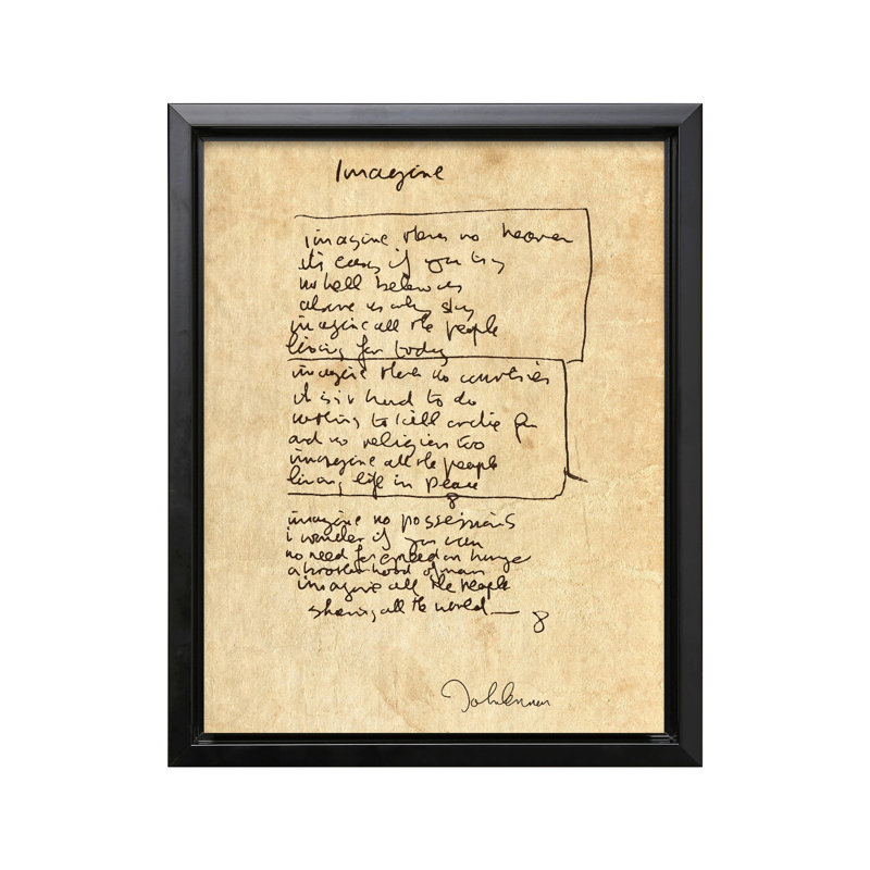 Imaginez, Black Framed, Canvas, 24"H x 32"W