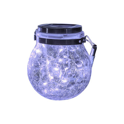 Support de lumière solaire en verre pour cour intérieure à DEL