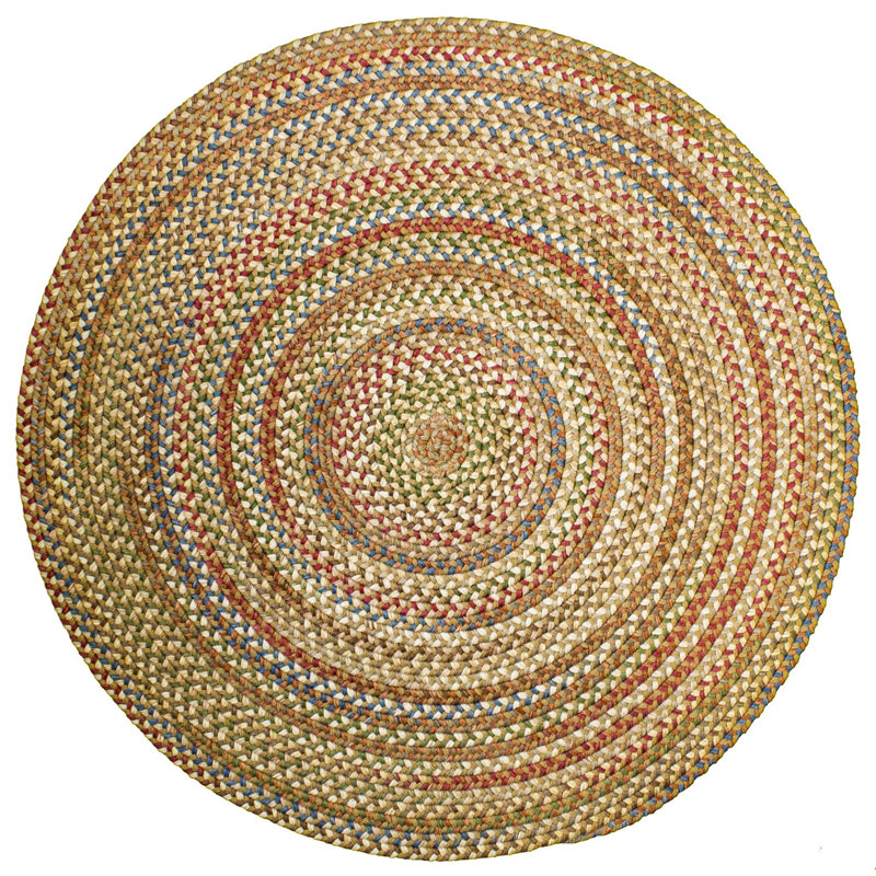 Tapis tressé beige/naturel straw Inbal, Rond 4 pi