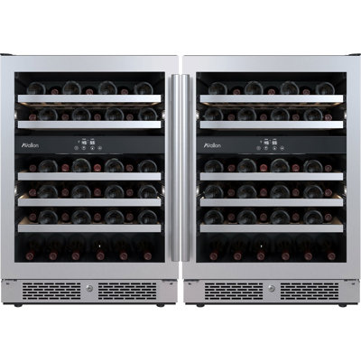 Avallon Four Zone 47.625'' 90 Bottle Wine Refrigerator with French Doors — FIN-0018157 | Fridge.com