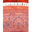 Tapis orange noué à la main de conception unique Chimel