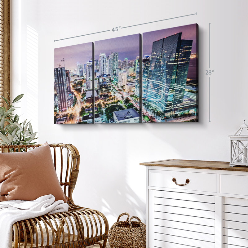 " Florida At Night ", 28" H x 45" W x 1.25" D