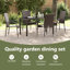 Garden Dining Set 5 Pcs Powder-Coated Steel-1686900158