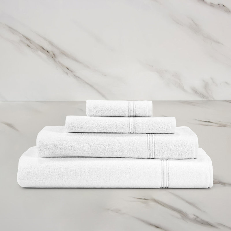 Classic Bath Sheet, White/White