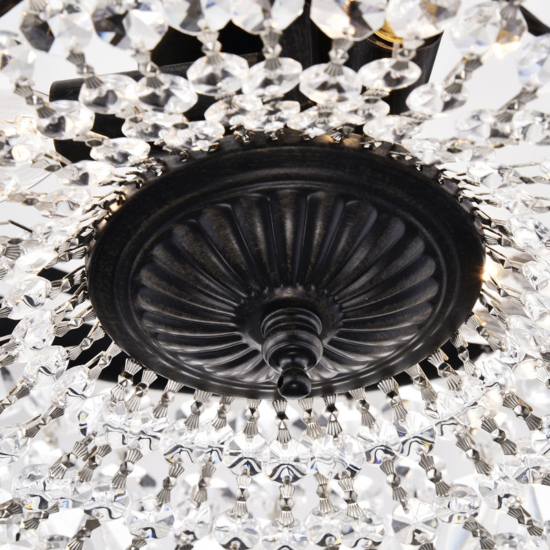 Single 3-light semi-recessed ceiling light 11.8” Finis