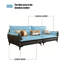 Causeuse-coussin modulable noire en cuir véritable-667782785