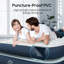 Matelas gonflable double avec pompe intégrée, matelas gonflable double gonflable de luxe de 18 po, lit facile à gonfler / à prise rapide, bleu et gris imperméable et durable