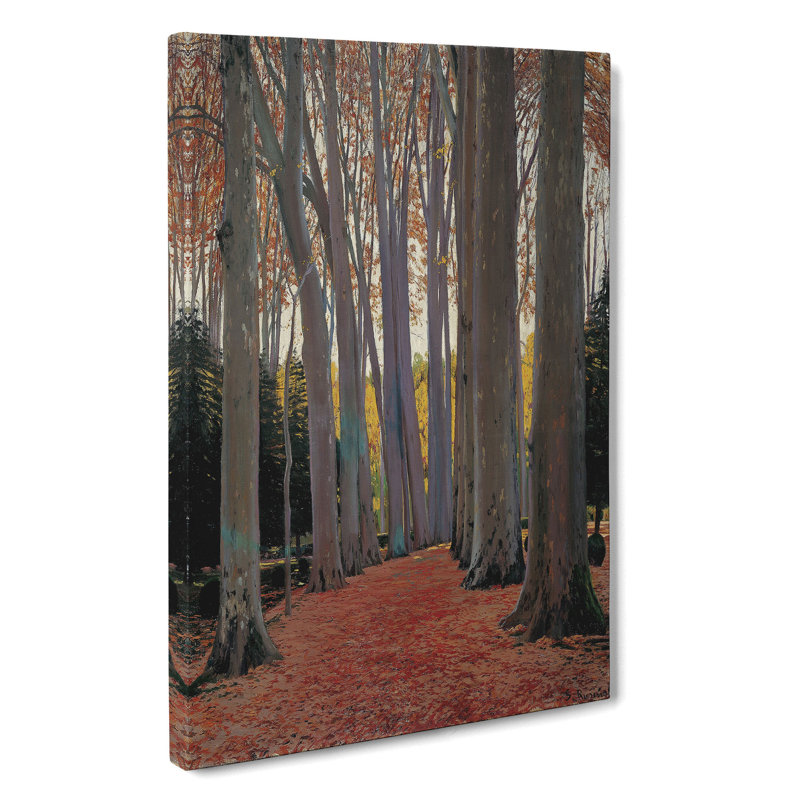 Avenue Of Plane Trees by Santiago Rusinol - Wrapped Canvas, 76cm H x 50cm W x 3cm D