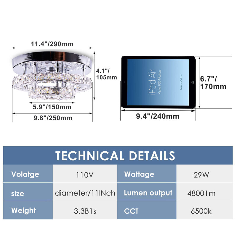 Adwaith Semi Flush Mount