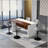 63" Modern Kitchen Island With Marble-Look Surface, LED Lights & Grille Design For Dining Room, Living Room-968943136