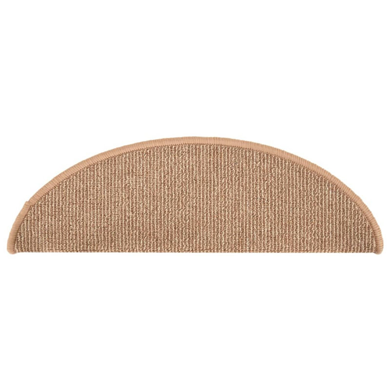 Beaty Non-Slip Stair Tread, Light Brown, Semi-Circle 17cm x 56cm