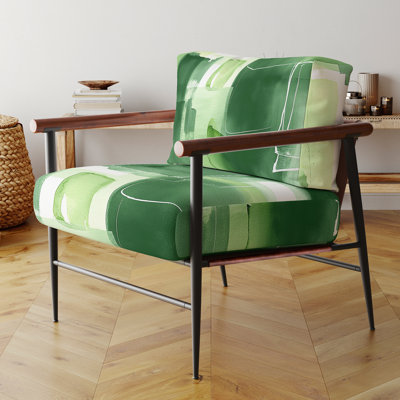 Chaise avec accoudoirs en velours Compson Glam Dancing Shape I