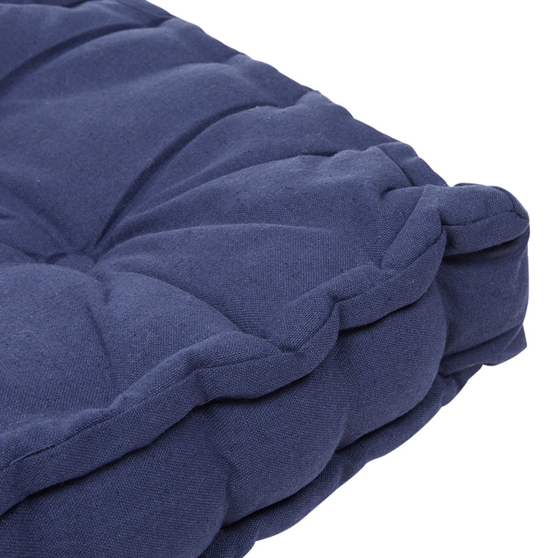 Square Chair Cushion with Handle, Blue