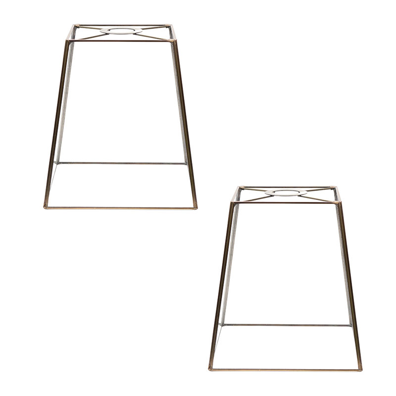 19cm H Glass Square Lamp Shade ( Clip On ), Gold