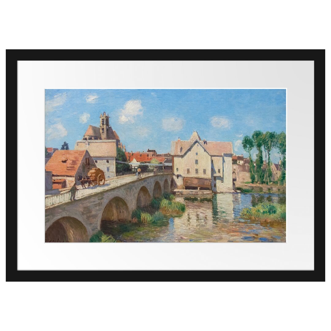 Gerahmtes Poster Le Pont De Moret von Alfred Sisley