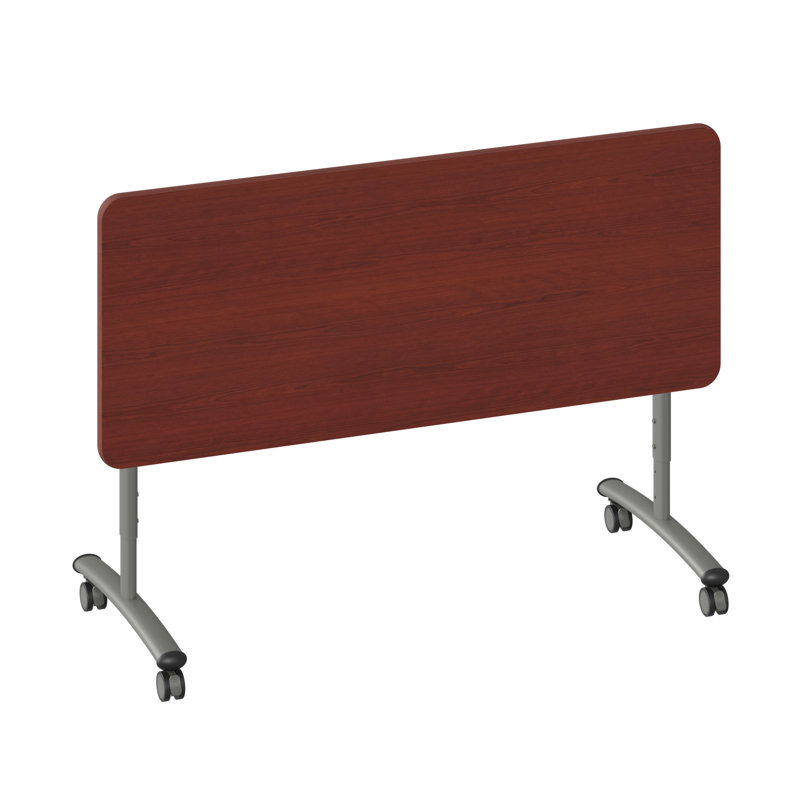 Table à plateau rabattable à haute pression de qualité supérieure, Cerisier, H 38 po x L 60 po x l 30 po