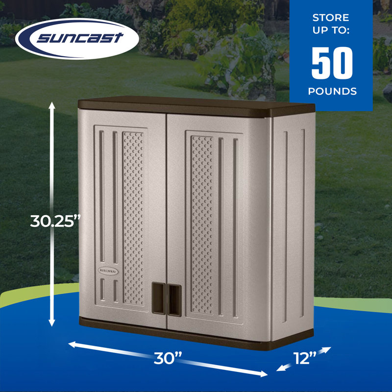 3 Piece Resin Single Storage Cabinet ( 30'' H x 12'' W x 30'' D)