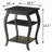 Black 2-Shelf End Table – Cabriole Legs