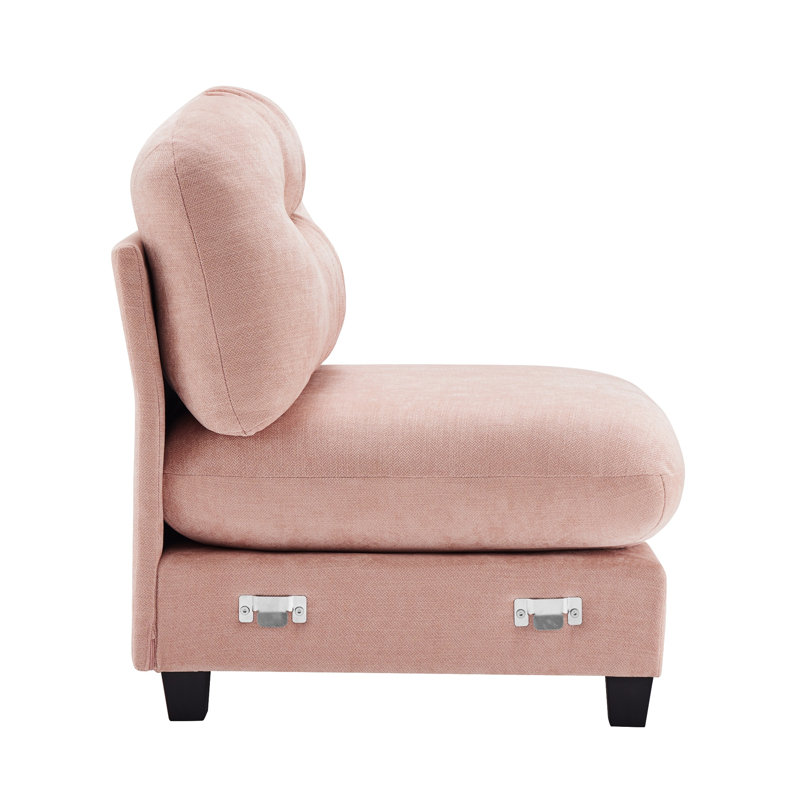 Canapé sans accoudoirs - rose