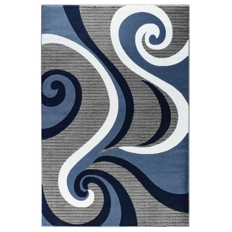 GloryRugs4x6NavySwirlsAreaRug, ModernTapour