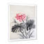 Fleur de lotus avec deux feuilles monochromes - peinture sur toile-60162812-60162802