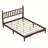 Queen Size Wood Platform Bed with Gourd Shaped Headboard,Retro Style Platform Bed with Wooden Slat Support-505280984