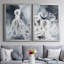 Octopus Ink I - ensemble de 2 reproductions d'art sur toile encadrées-1741931783-1741931779