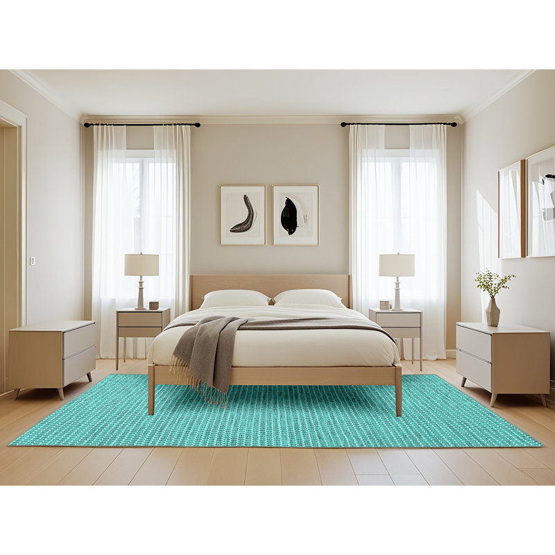 Tapis contemporains turquoise 2188