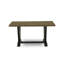 Ensemble de salle à manger de cuisine 5 pièces comprenant 4 chaises de salle à manger Gotham Grey, un siège rembourré et un dossier capitonné à boutons hauts et une table de salle à manger rectangulaire Jacobean patinée - Finition noire-683752629-683752628-683752619