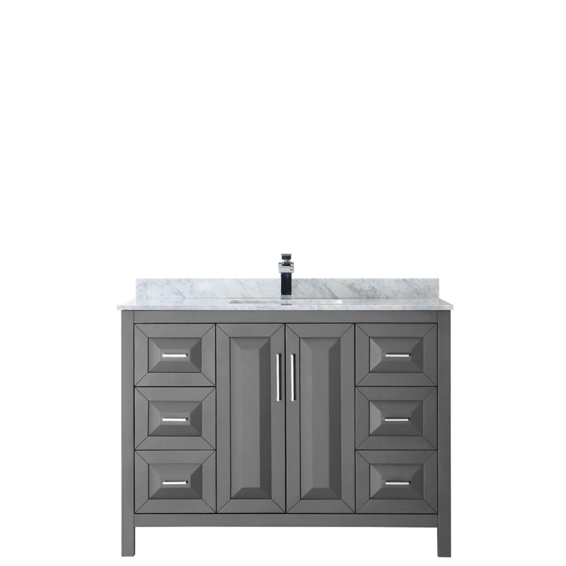 Daria 48'' W Single Vanity, Dark Espresso, Polished Chrome
