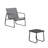 2 Person Outdoor Seating Set with Weather Resistant Frame and Duurable Mesh Fabric 3 Piece Set-113688886