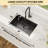 28" L x 18" W Undermount Kitchen Sink Workstation Sink 16 Gauge Stainless Steel Single Bowl Sink