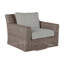 Fauteuil rotatif tissé rustique sans haut-parleur noir Noyer-590122802-684744452-792343115
