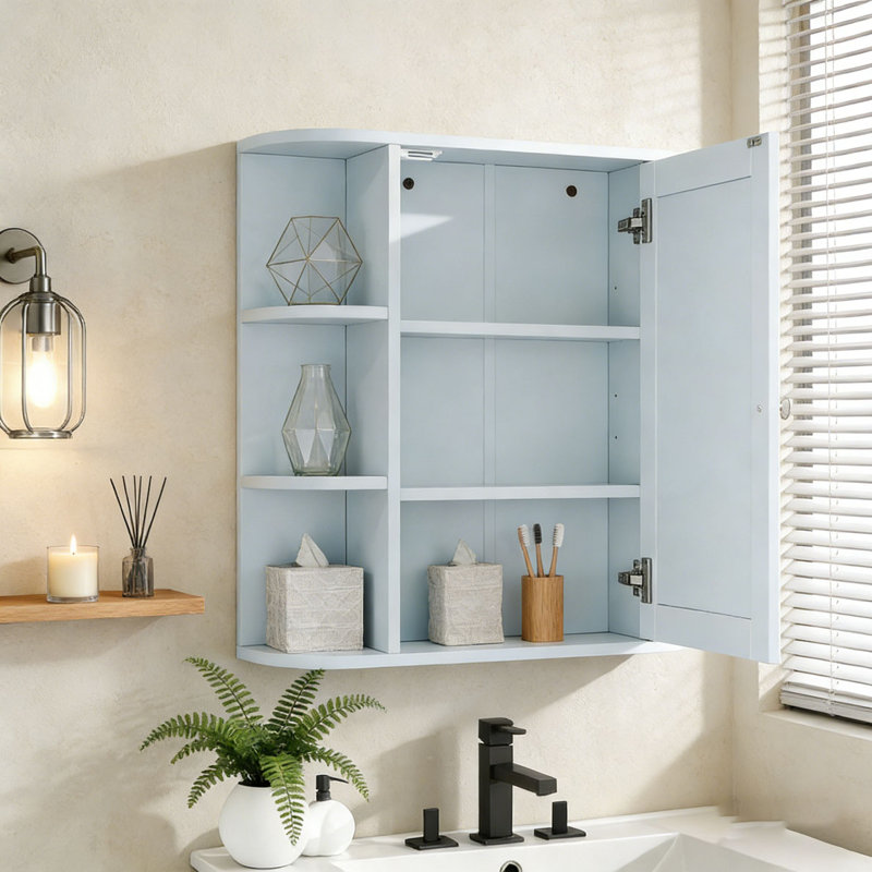 Armoire de rangement pour salle de bain, Blanc