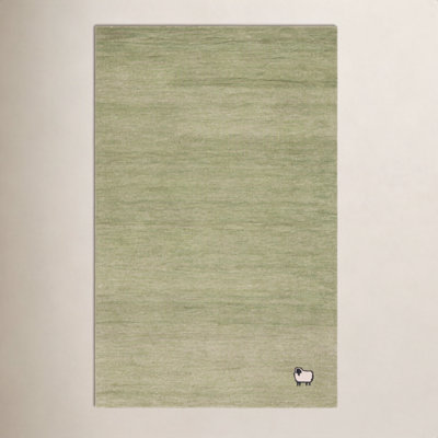 Racheal Light Green Hand-Tufted Wool Rug