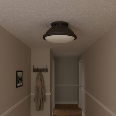 Plafonnier encastré 2 lumières 14 po bronze foncé