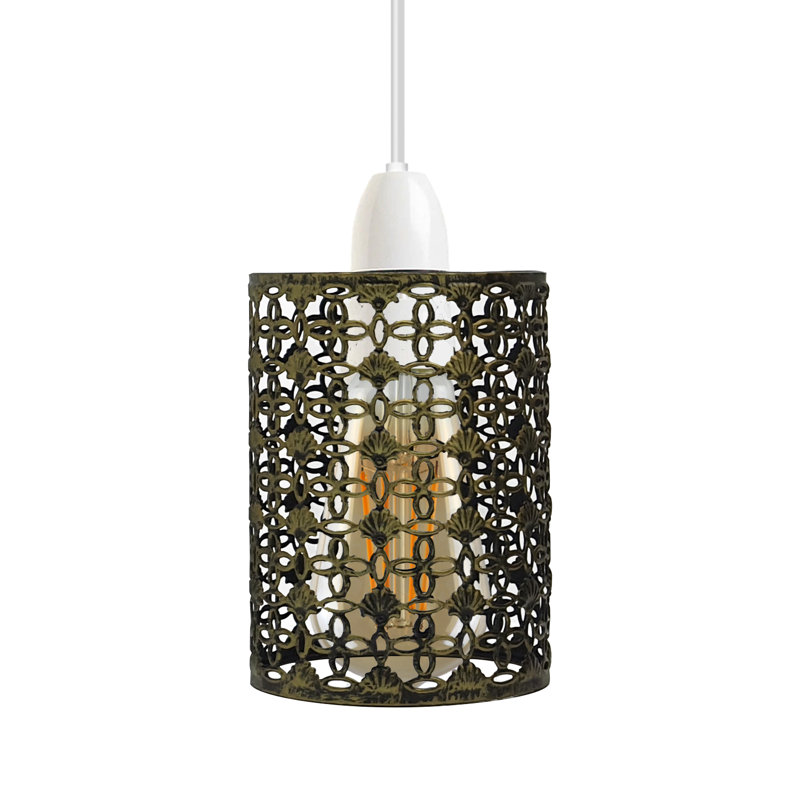 Hallberg Metal Drum Lamp Shade ( Screw On ), Brushed Brass