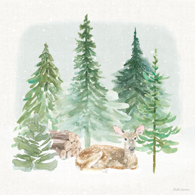 «Wooded Winter V» par Beth Grove - reproduction imprimée