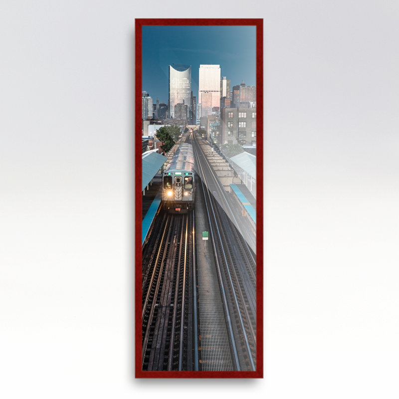 Cadre photo en bois massif Plassie, Rouge, L 10 po x H 5 po