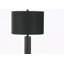 Lighting, 28 po, lampe de table, métal noir, abat-jour noir, contemporain-682313854-682313855