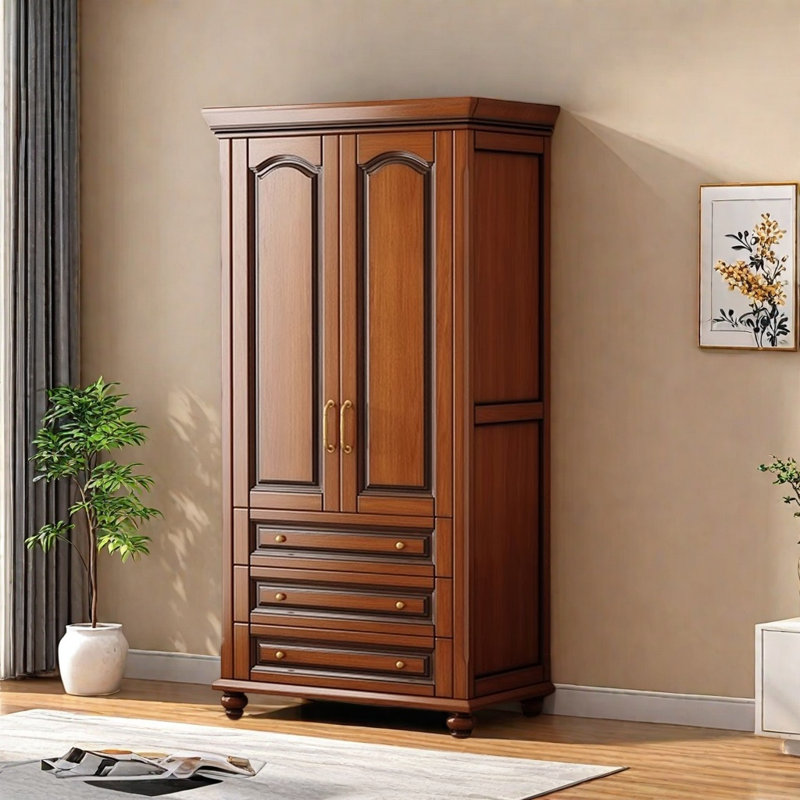 Garde-robe de luxe rétro American Light Brown