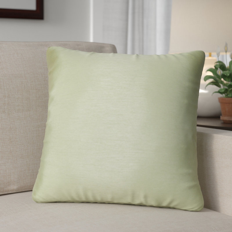 Faux Silk Throw Pillow, Brick, 18" x 18", Square