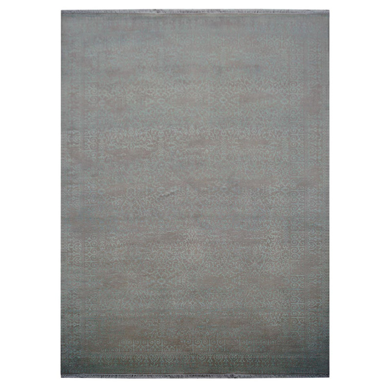 Tapis d'intérieur oriental en laine multicolore noué à la main