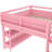 Full Loft Bed, Pink, Solid Wood, Multi - Storage, Blackboard, Educational Fun Play Area, '-421841304