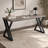55 Inches Modern Writing Desk With Z-Shaped Metal Legs-952258783